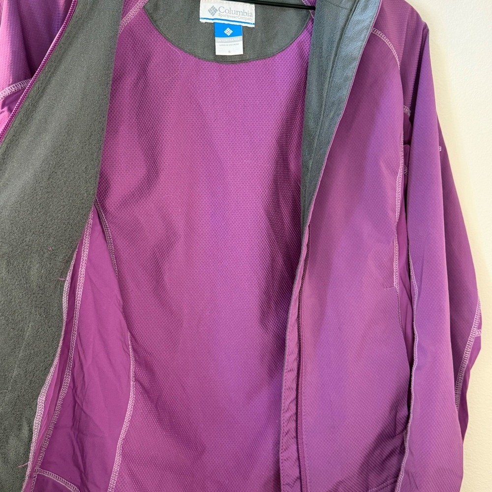Columbia Interchange Jacket Purple Hooded Lightweight Zip Up Women's Size S - Picture 4 of 6
